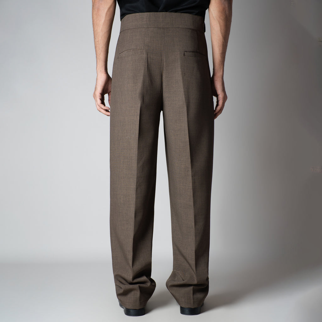 WALNUT D-RING ITALIAN STYLE TROUSER