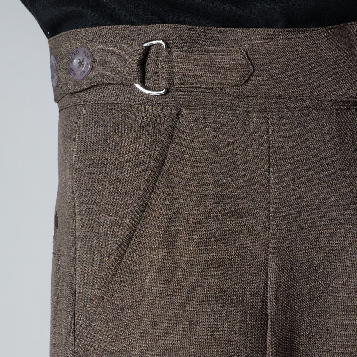 WALNUT D-RING ITALIAN STYLE TROUSER