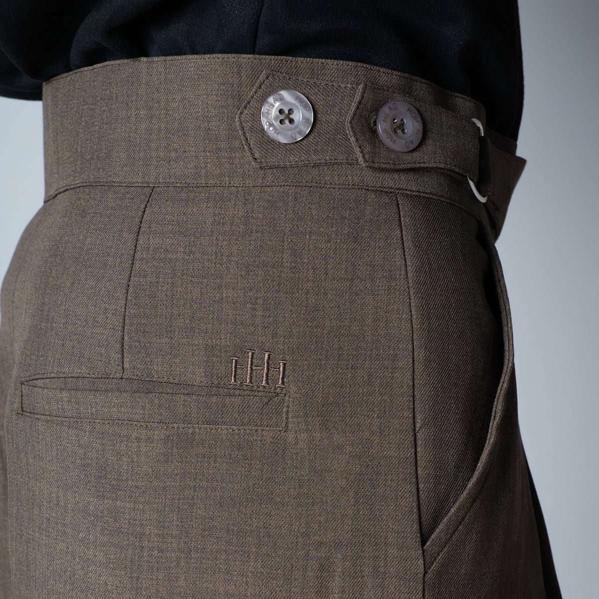 WALNUT D-RING ITALIAN STYLE TROUSER