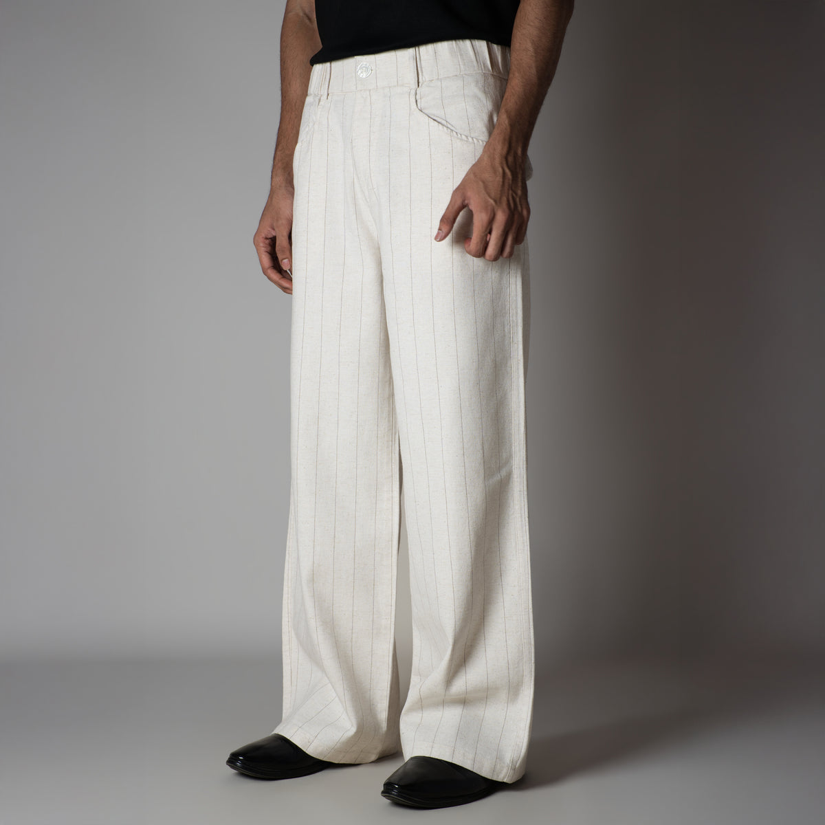 Natural Woven Linen Pants