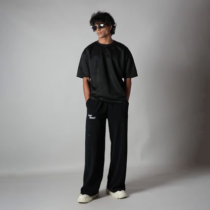 BLACK ULTRALIGHT SUEDE T-SHIRT