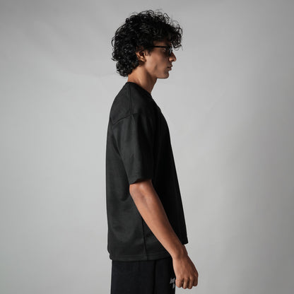 BLACK ULTRALIGHT SUEDE T-SHIRT