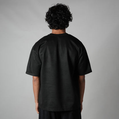 BLACK ULTRALIGHT SUEDE T-SHIRT