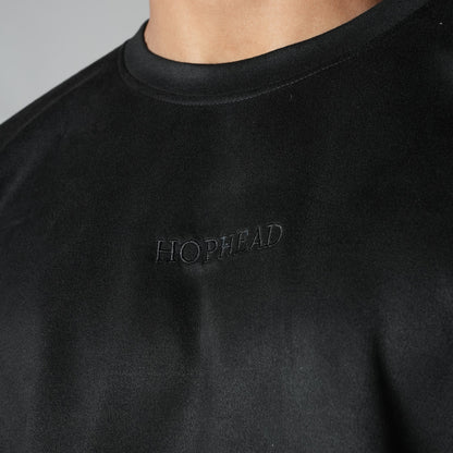 BLACK ULTRALIGHT SUEDE T-SHIRT