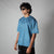 DEEP SKY BLUE ULTRALIGHT SUEDE T-SHIRT