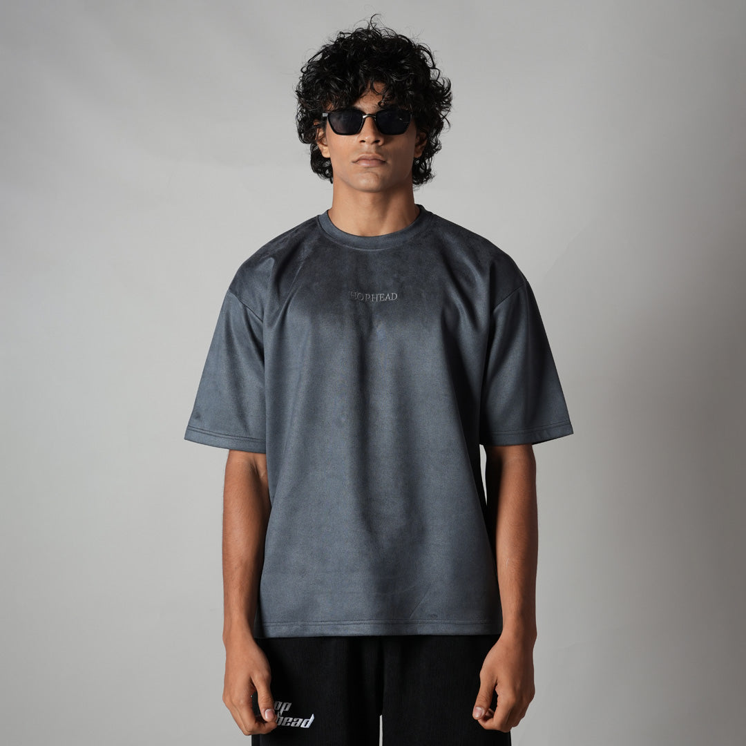 CHARCOAL ULTRALIGHT SUEDE T-SHIRT