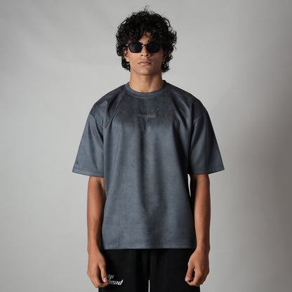CHARCOAL ULTRALIGHT SUEDE T-SHIRT