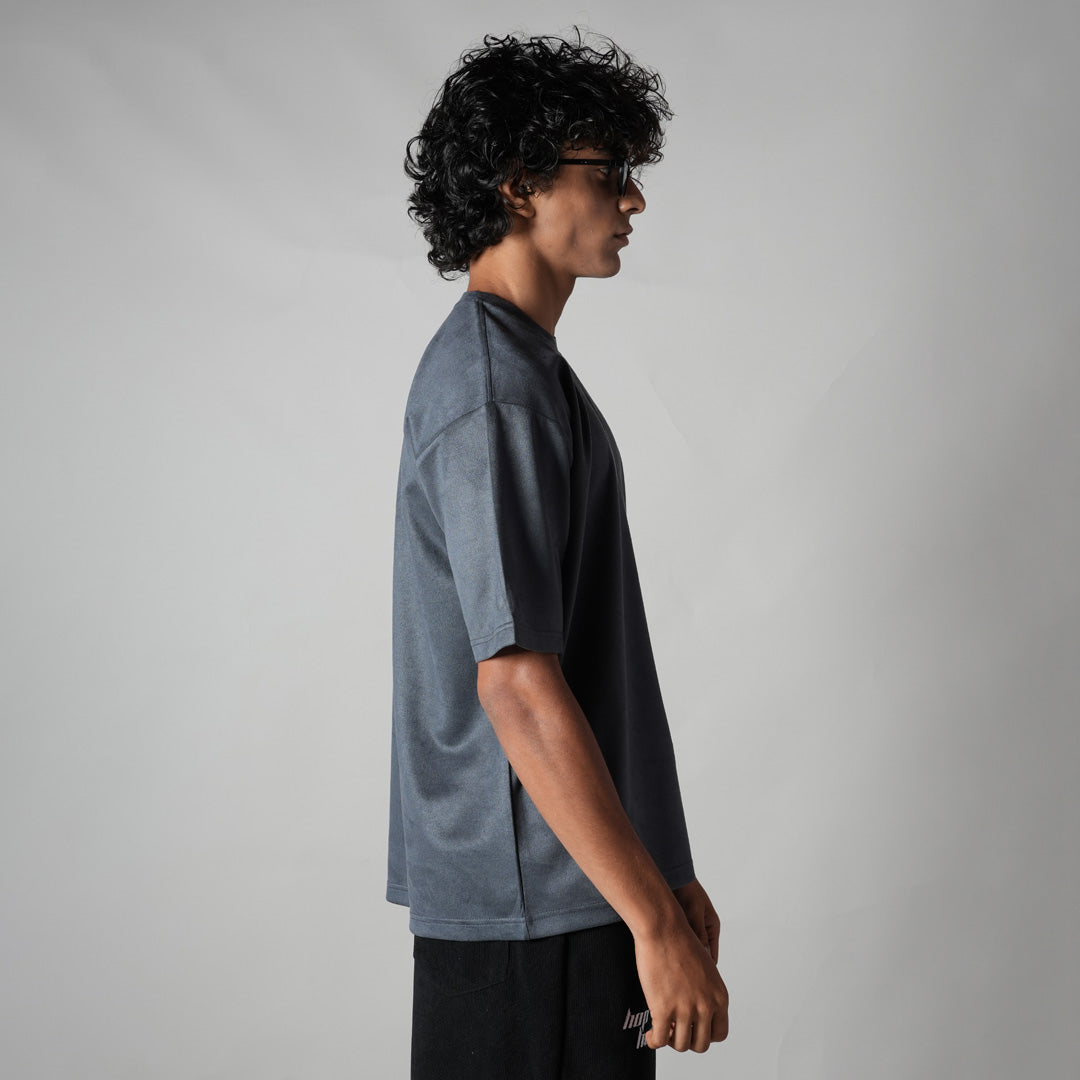 CHARCOAL ULTRALIGHT SUEDE T-SHIRT