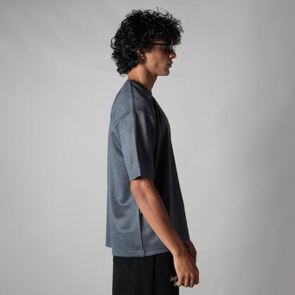 CHARCOAL ULTRALIGHT SUEDE T-SHIRT