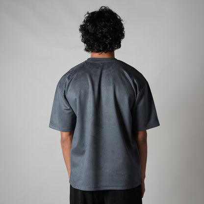 CHARCOAL ULTRALIGHT SUEDE T-SHIRT