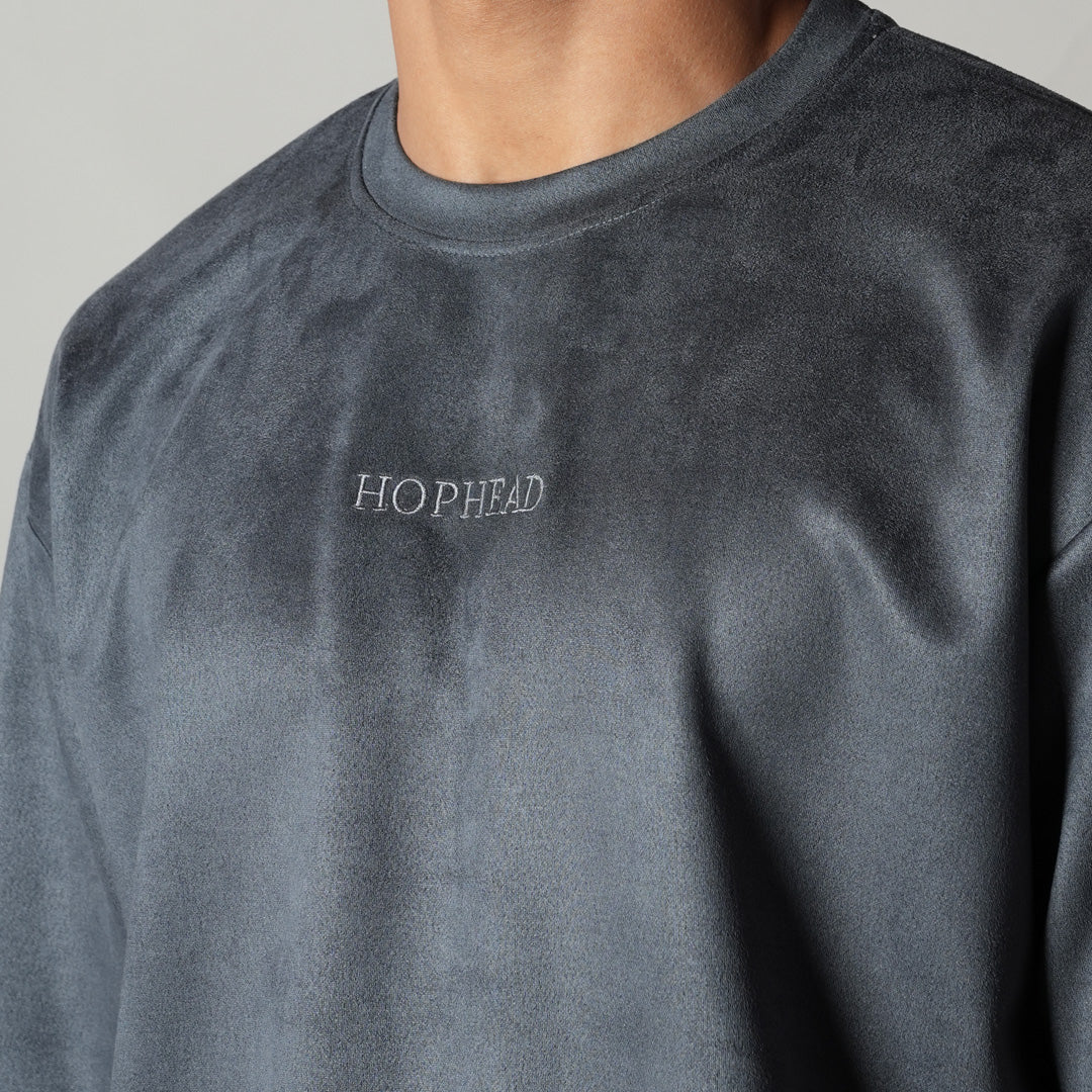 CHARCOAL ULTRALIGHT SUEDE T-SHIRT