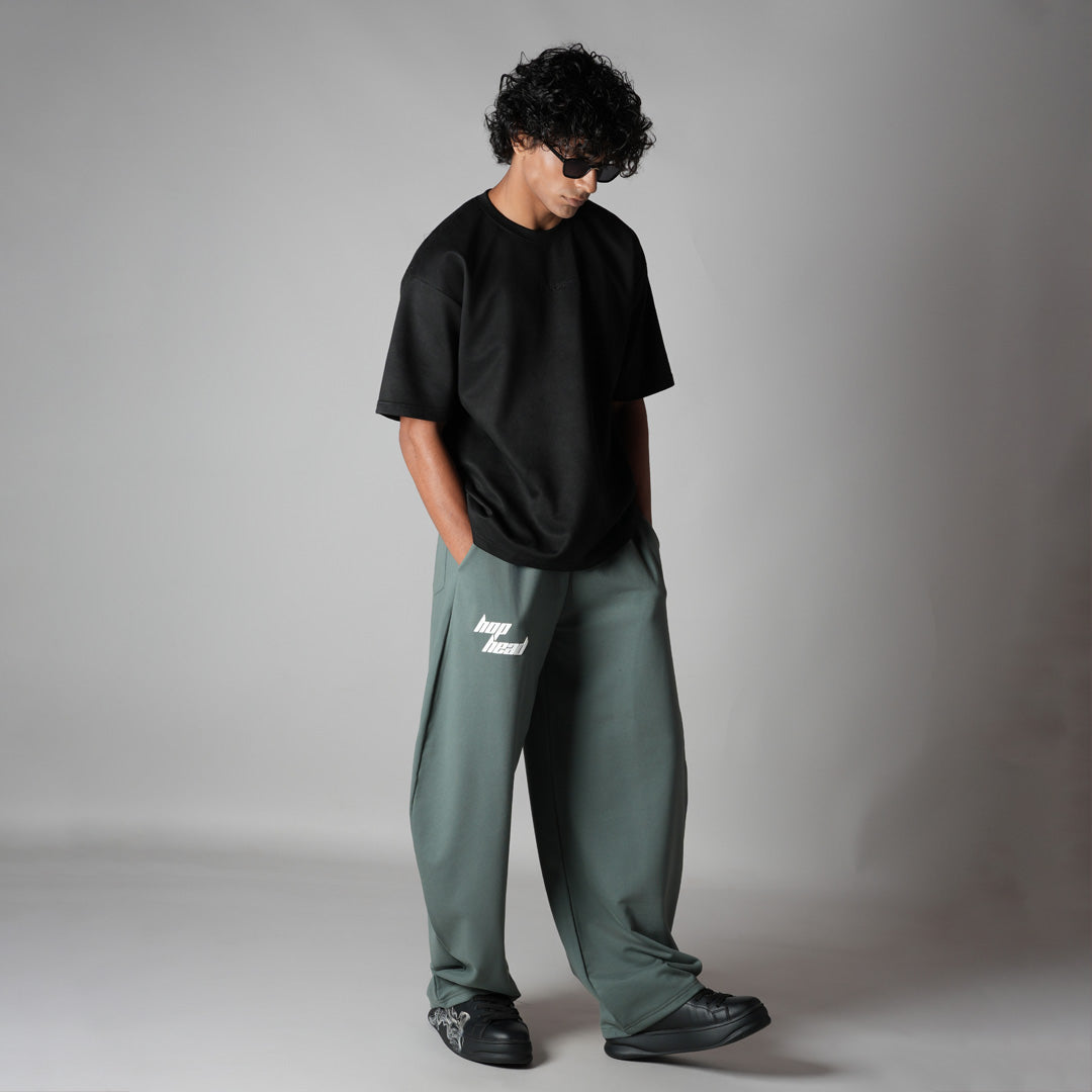 PISTACHIO GREEN EXTREME BAGGY BASIC SWEATPANTS