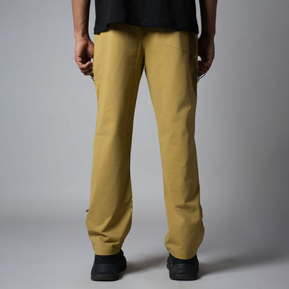 MUSTARD DRAWSTRING CARGO SWEATPANTS