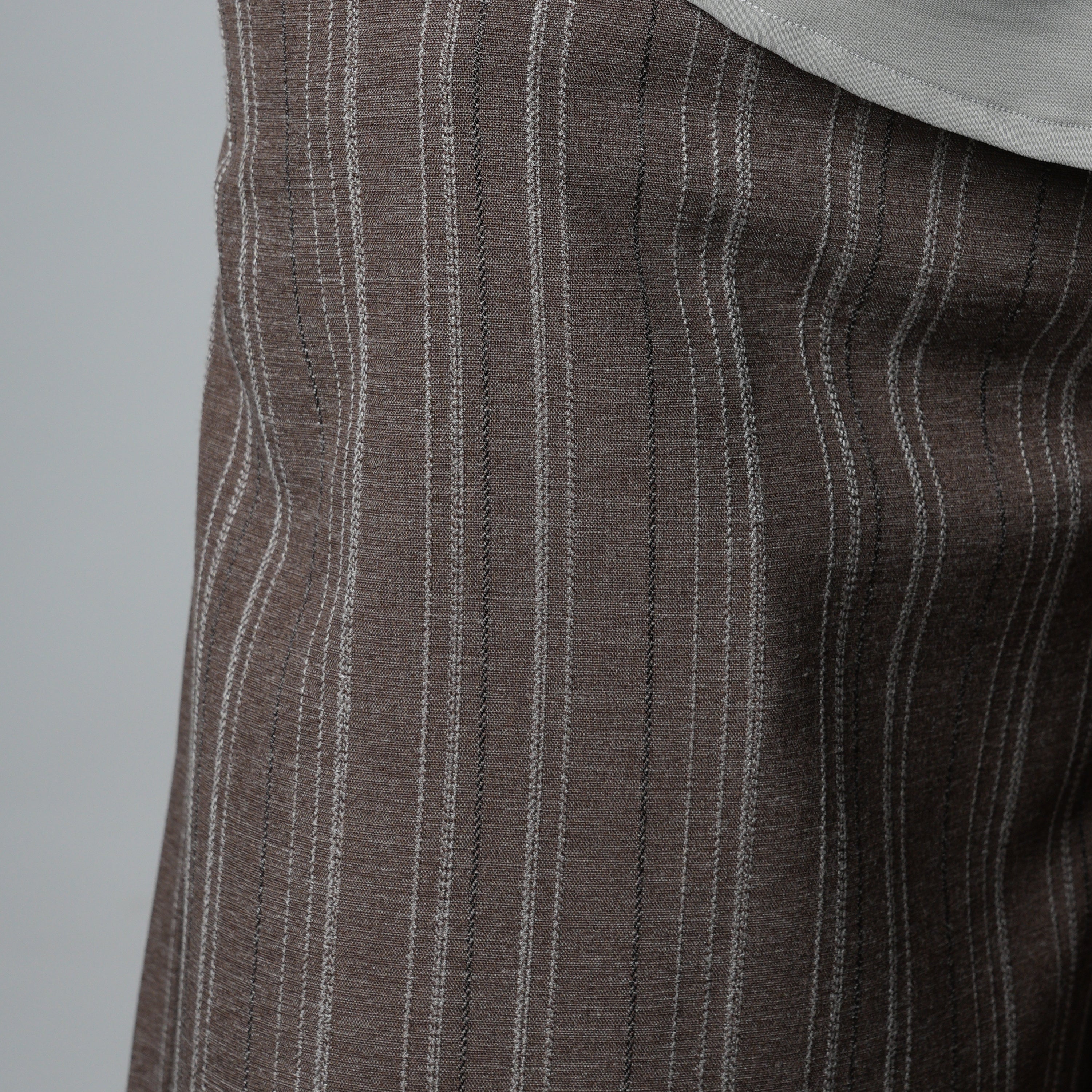 BROWN PINSTRIPE WIDE PANTS