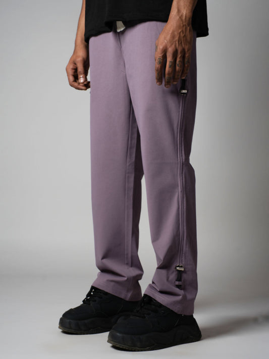 DUSTY PURPLE DRAWSTRING CARGO SWEATPANTS
