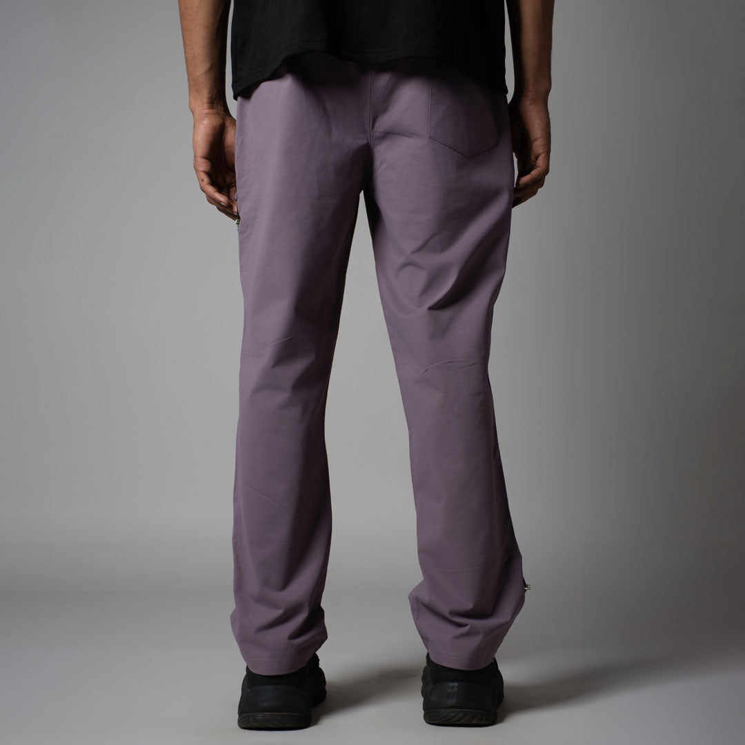 DUSTY PURPLE DRAWSTRING CARGO SWEATPANTS