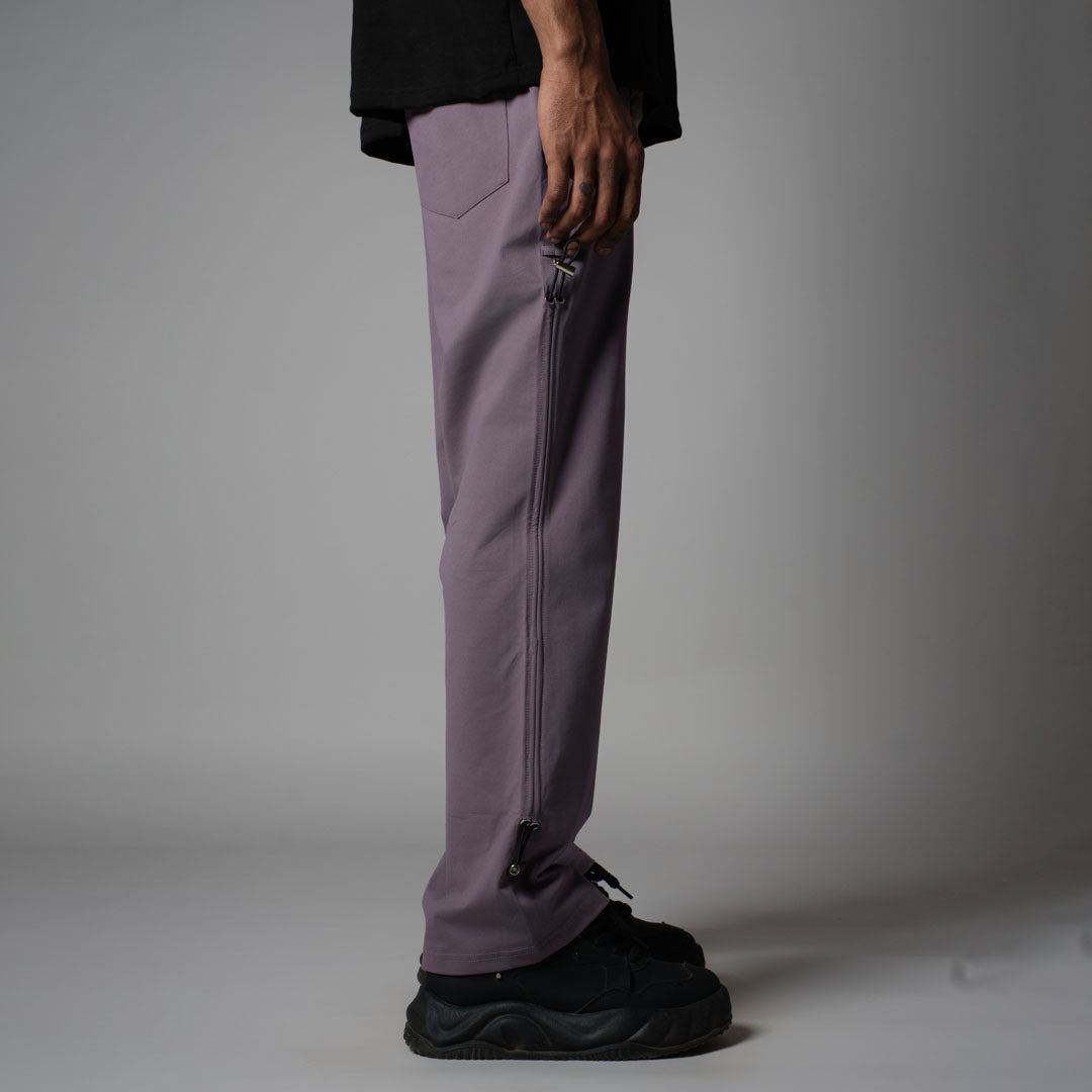 DUSTY PURPLE DRAWSTRING CARGO SWEATPANTS