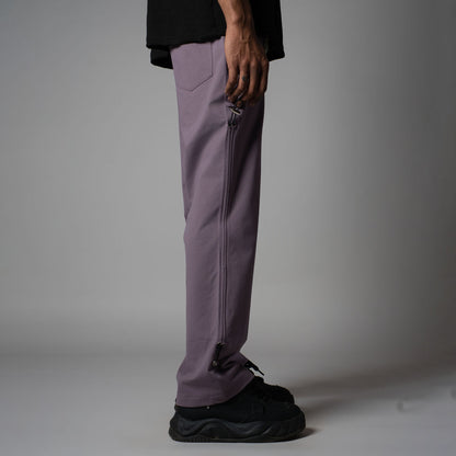 DUSTY PURPLE DRAWSTRING CARGO SWEATPANTS