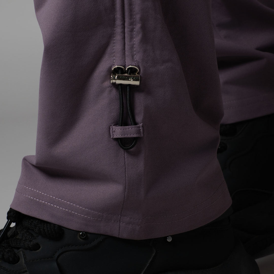 DUSTY PURPLE DRAWSTRING CARGO SWEATPANTS