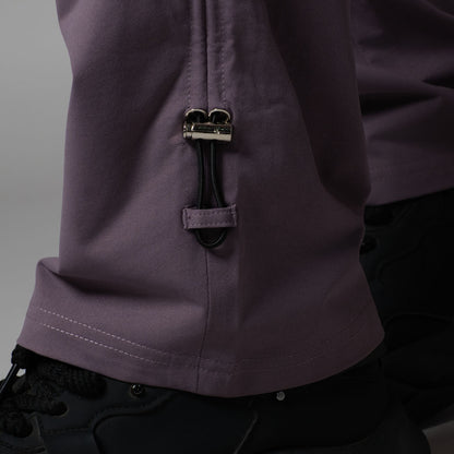 DUSTY PURPLE DRAWSTRING CARGO SWEATPANTS