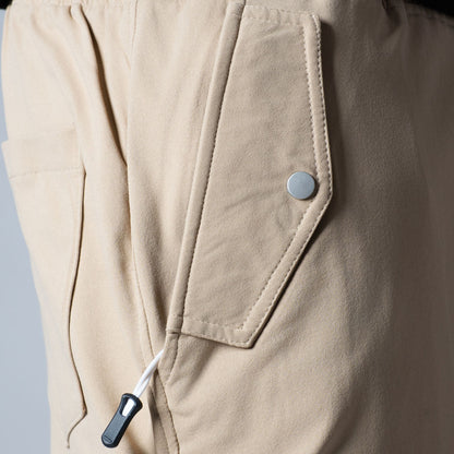 BEIGE SIDE POCKET CARGO SWEATPANTS