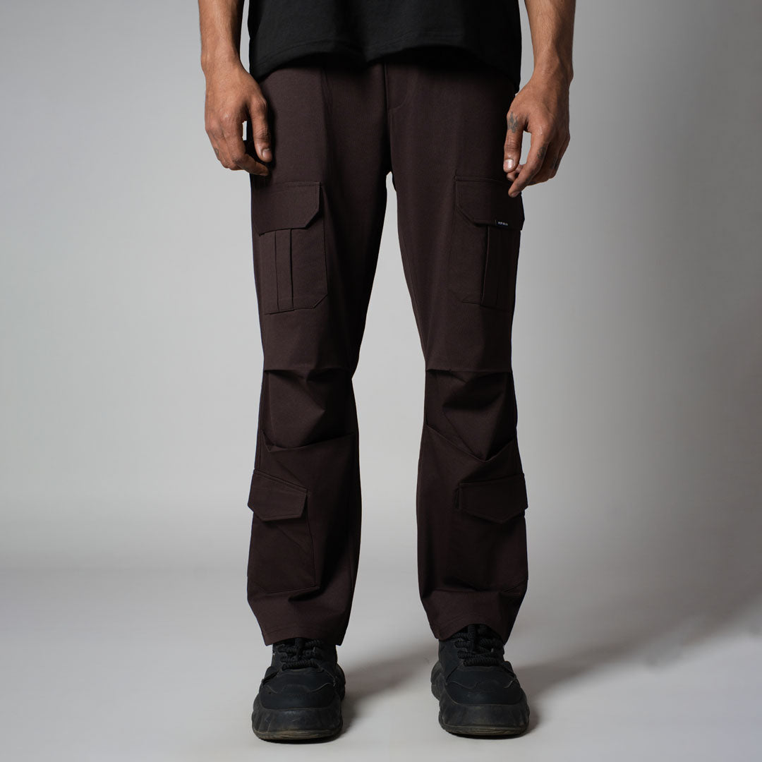 COFFEE FOUR POCKET CARGO SWEATPANTS