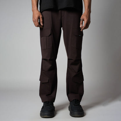 COFFEE FOUR POCKET CARGO SWEATPANTS