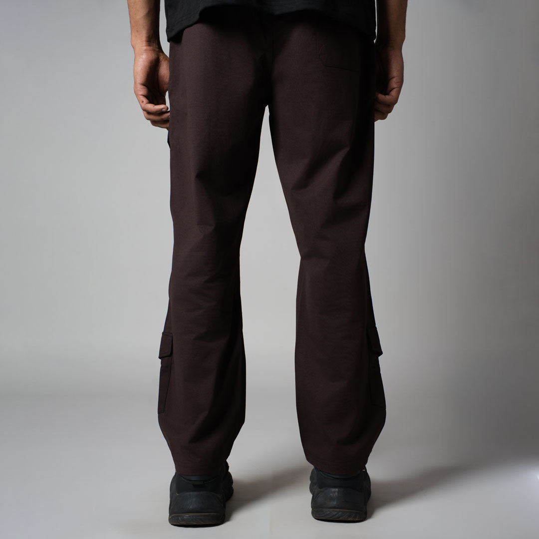COFFEE FOUR POCKET CARGO SWEATPANTS
