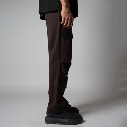 COFFEE FOUR POCKET CARGO SWEATPANTS