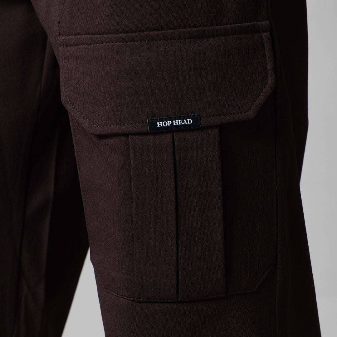 COFFEE FOUR POCKET CARGO SWEATPANTS