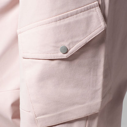 PINK SIDE POCKET CARGO SWEATPANTS