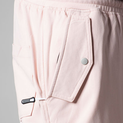PINK SIDE POCKET CARGO SWEATPANTS
