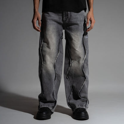 FADED WAVY EDGE DENIM