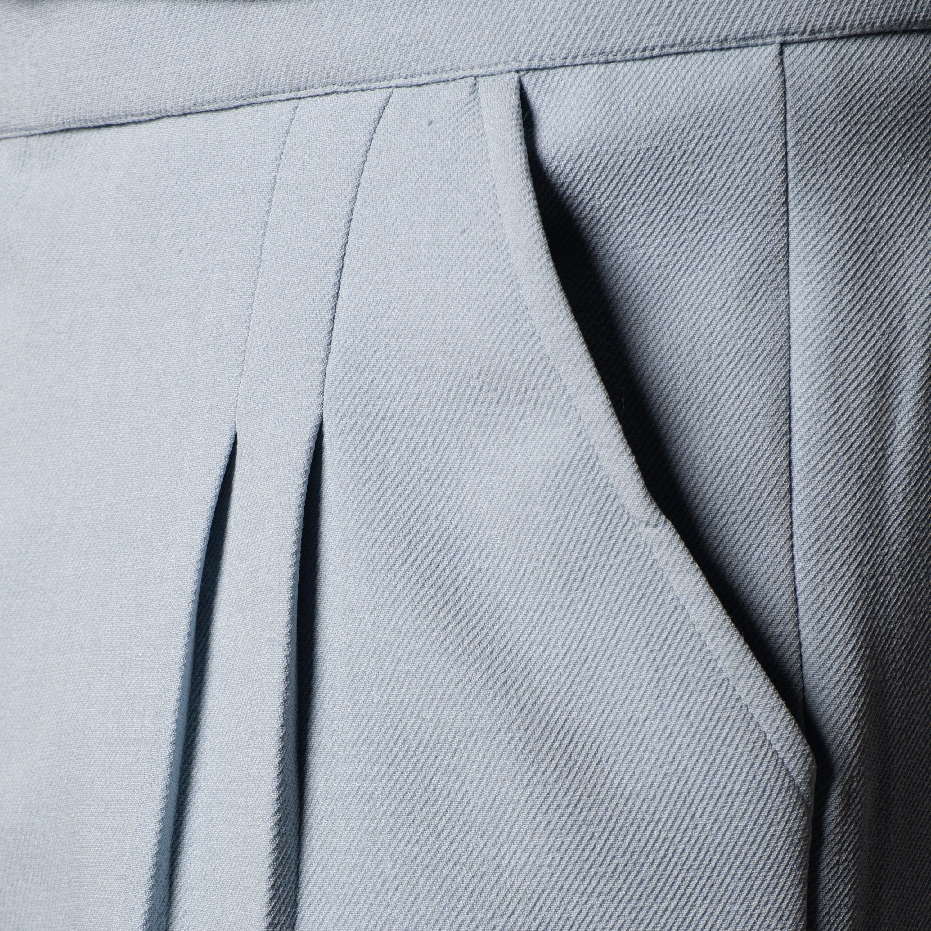 SKY BLUE DOUBLE FLAP TROUSER