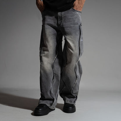 FADED WAVY EDGE DENIM