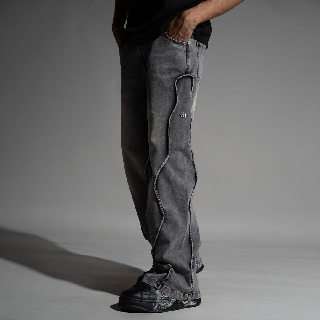 FADED WAVY EDGE DENIM