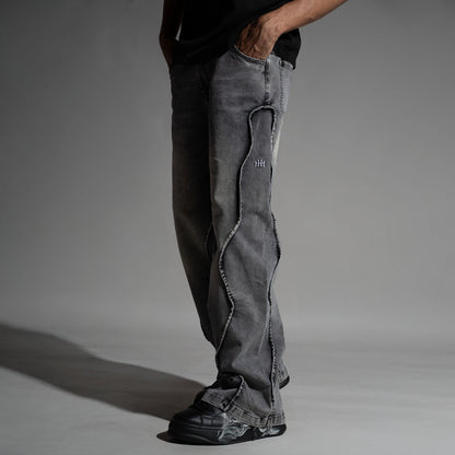 FADED WAVY EDGE DENIM