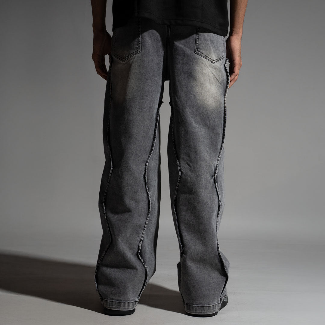 FADED WAVY EDGE DENIM