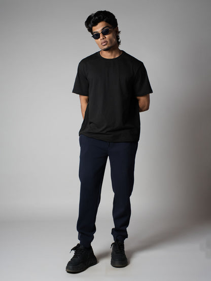 NAVY PATCH SWEATPANTS