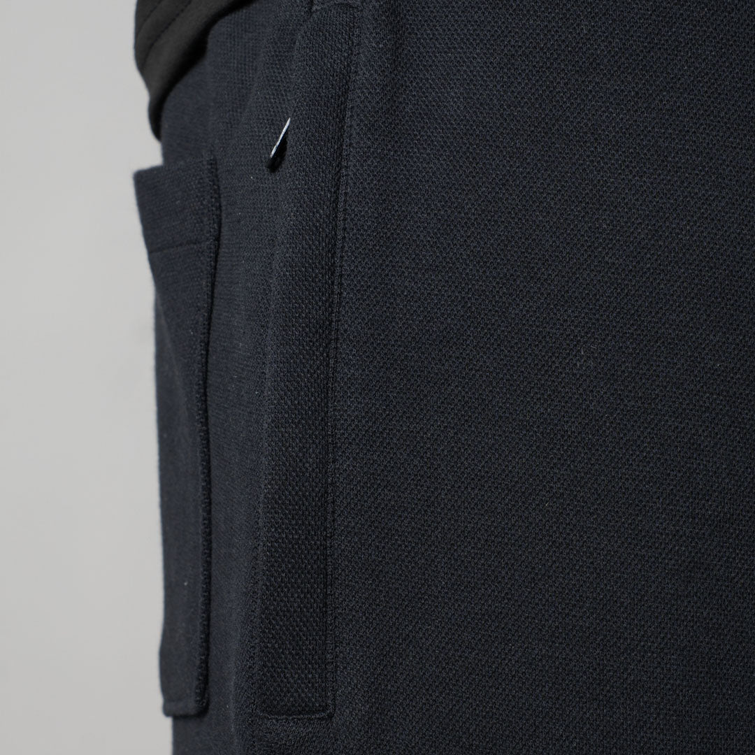 NAVY  FRONT PATCH PATCHWORK SWEATPANTS