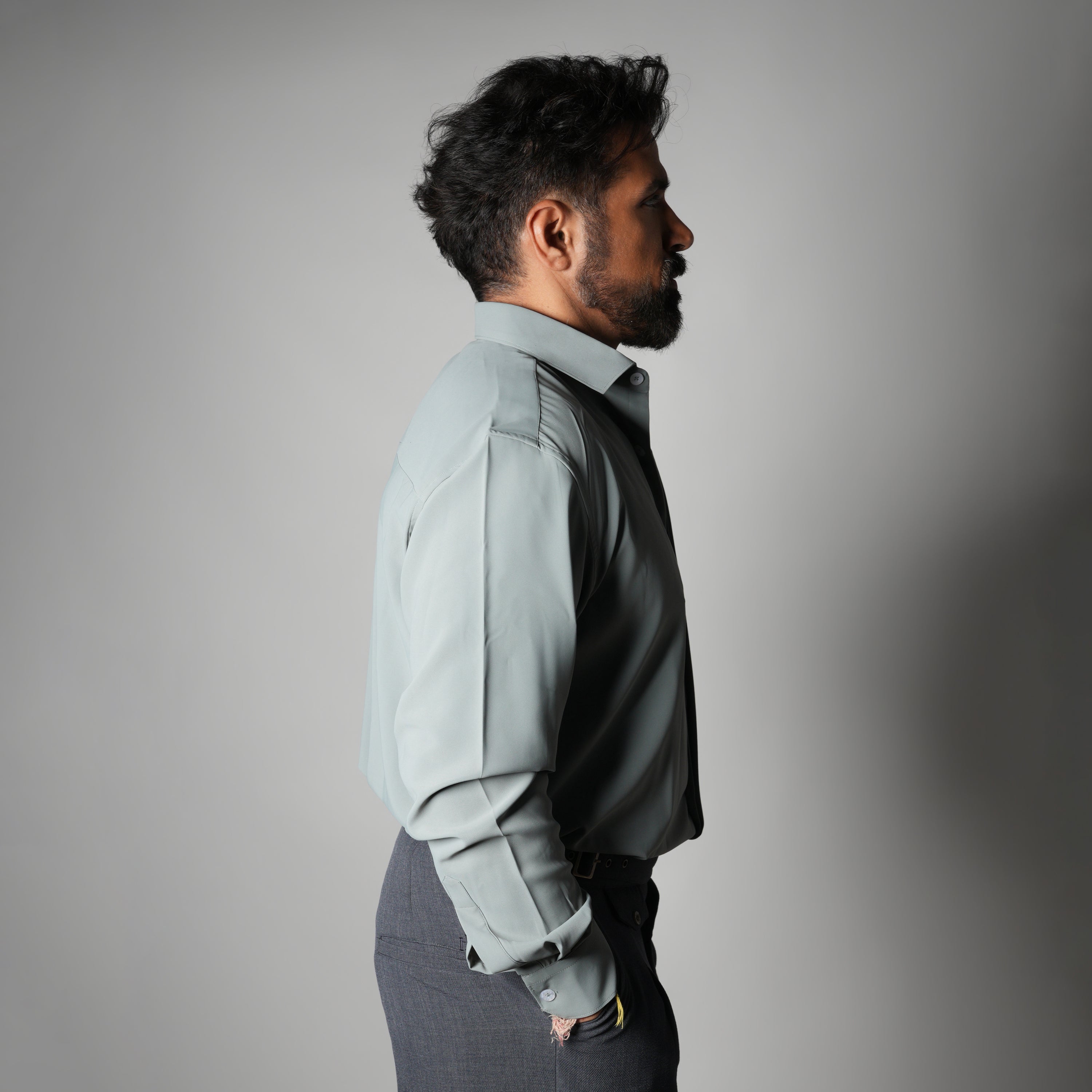 SAGE GREY KOREAN ULTRALITE SHIRT