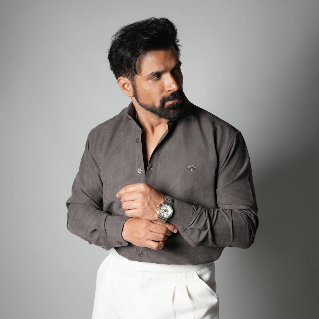 OAK BROWN SUEDE LASER LUXE SHIRT