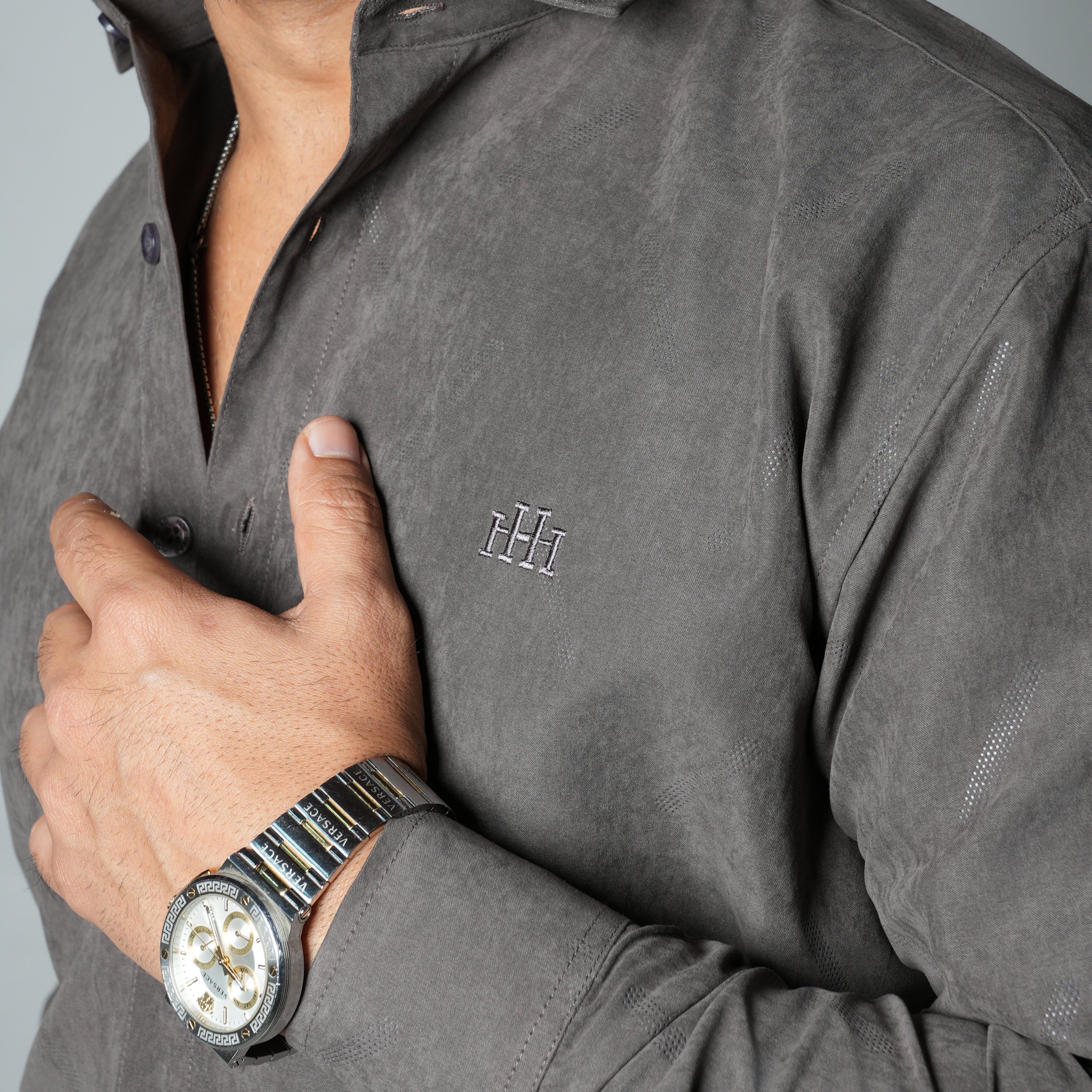 OAK BROWN SUEDE LASER LUXE SHIRT