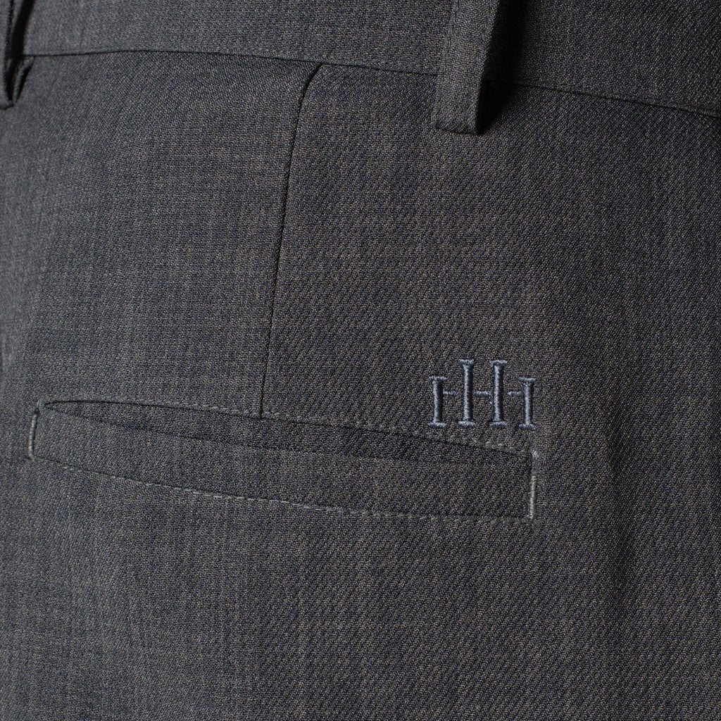 DARK GREY DOUBLE FLAP TROUSER