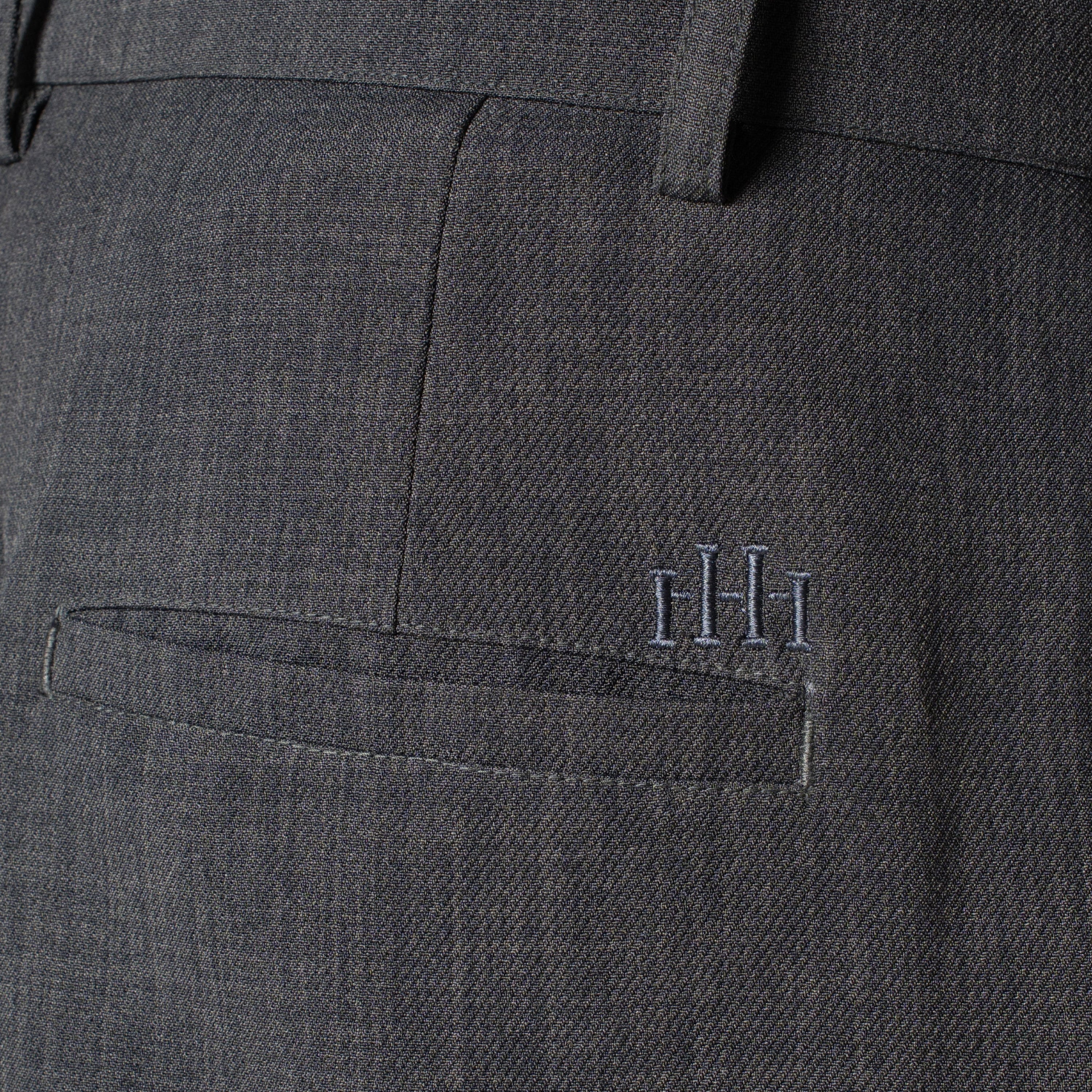 DARK GREY DOUBLE FLAP TROUSER