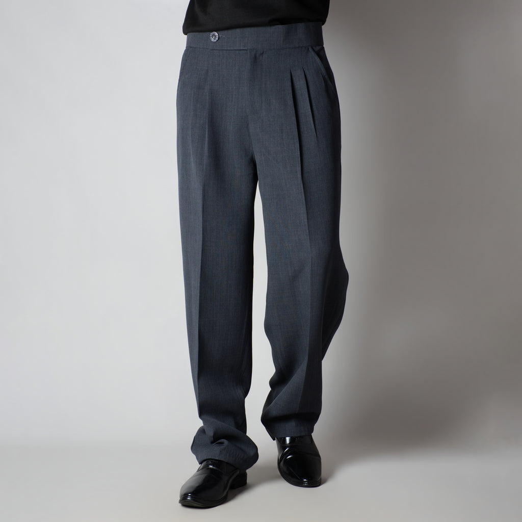 DARK GREY SINGLE BUTTON TROUSER