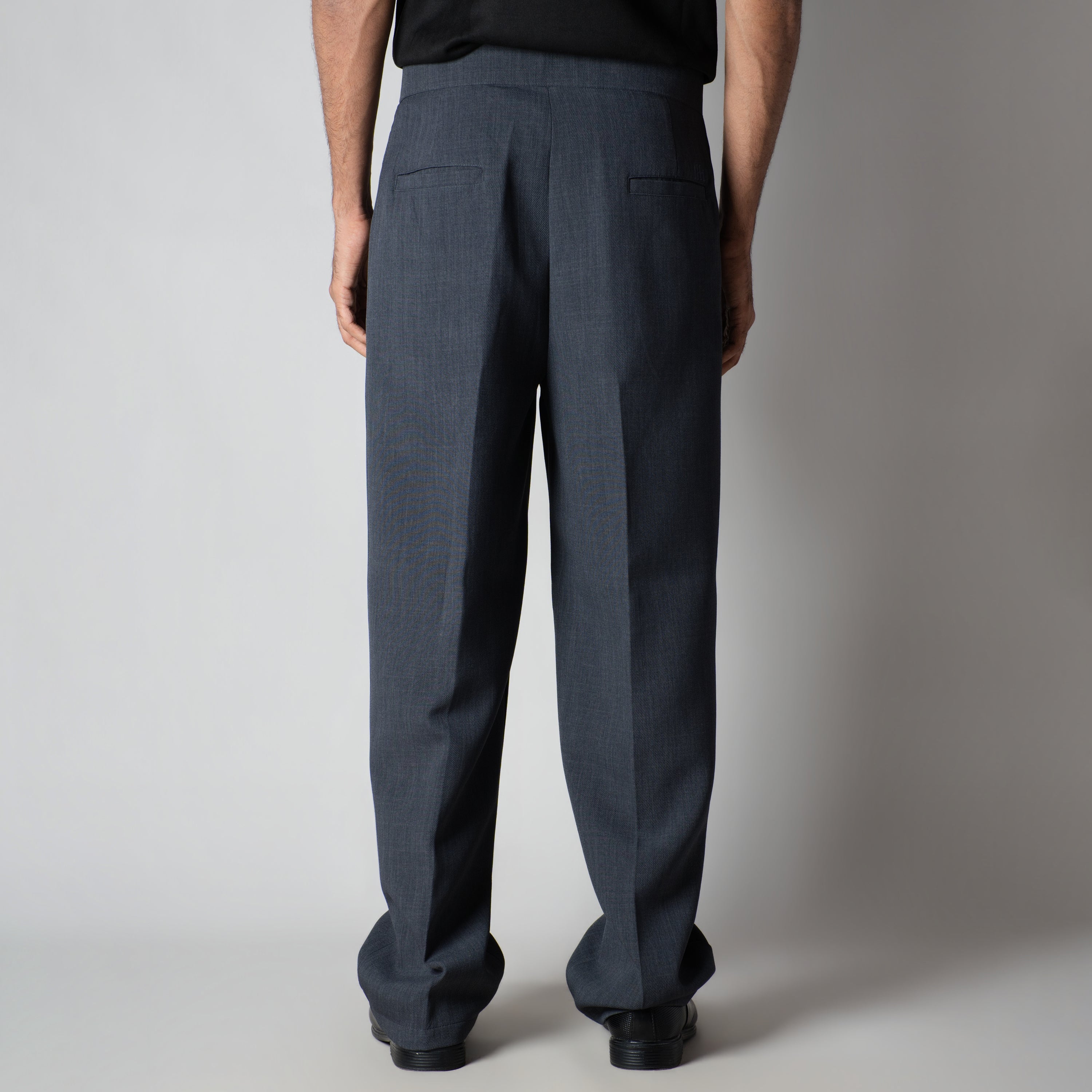 DARK GREY SINGLE BUTTON TROUSER