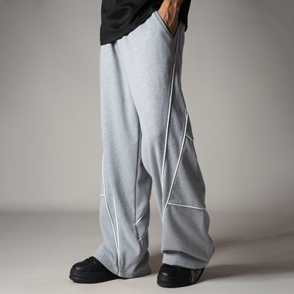 GREY MILANGE VERTEX FLEECE BAGGY SWEATPANTS