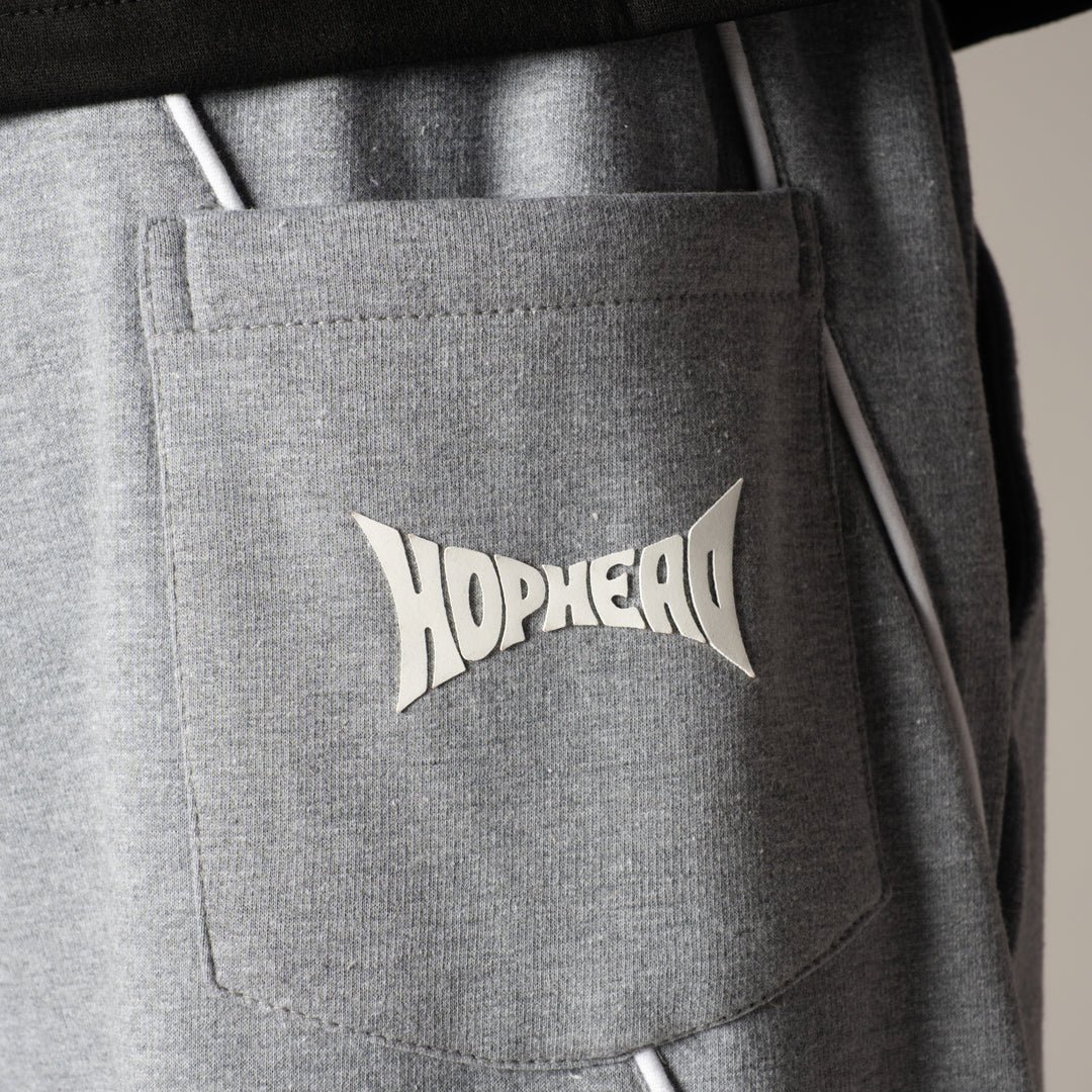 GREY MILANGE VERTEX FLEECE BAGGY SWEATPANTS