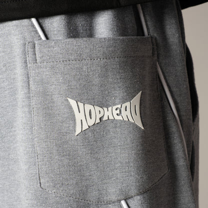 GREY MILANGE VERTEX FLEECE BAGGY SWEATPANTS